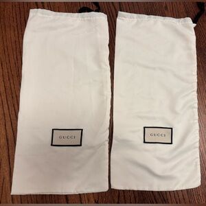 Gucci White Dust Bags with Black Accents